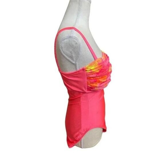 Vintage La Blanca Bright Pink One-Piece Swimsuit – 1980s–90s Y2K Swimwear - Picture 5 of 9